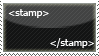 stamp with stamp written as an html tag